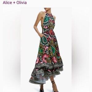 Alice + Olivia Vibrant High Low Dress - FITS LIKE A SIZE 4